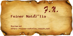 Feiner Natália névjegykártya